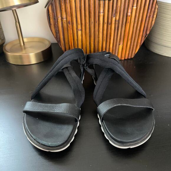 SOREL Roaming Decon Sandal Black Leather Strappy Sz 10 - Picture 3 of 7